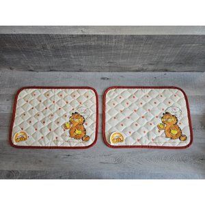 RARE NOS Vintage Garfield Jim Davis 2 Placemats w HANG TAGS 1970s New